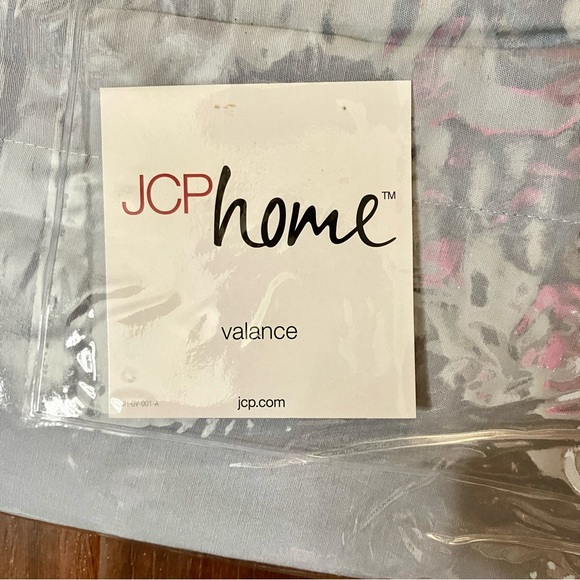 JCP home valance NWT blue scroll - Picture 4 of 4